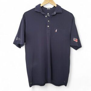 Johnnie O Hangin Out Polo Shirt Men's Performance Stretch Golf American Flag M